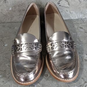 Trina Turk antique gold leather loafers 7M